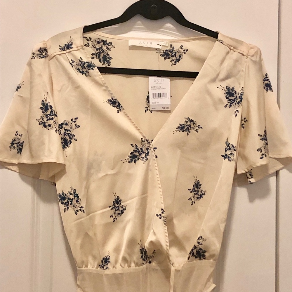 ASTR Hadley Satin Bodysuit NWT